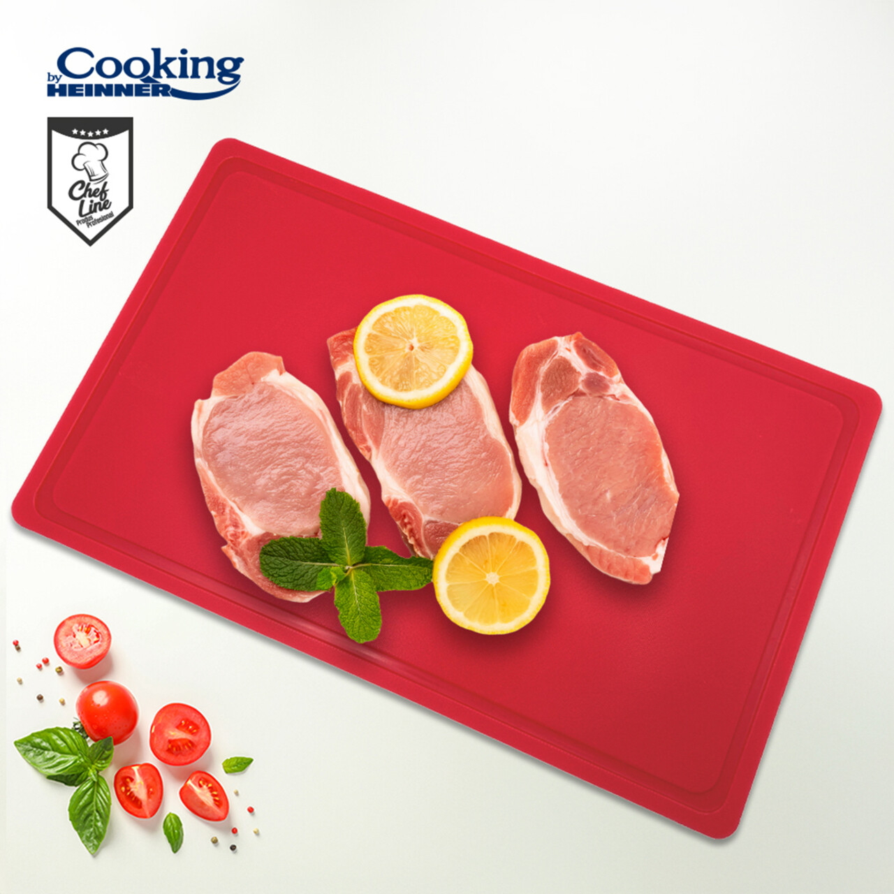Tocator HACCP GN1/1, Cooking by Heinner, 53x32.5x2 cm, polietilena (LPDE), rosu - imagine 3